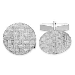 Nocturne Sterling Silver Rhodium-plated Cuff Links