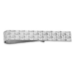 Valora Sterling Silver Rhodium-plated Tie Bar
