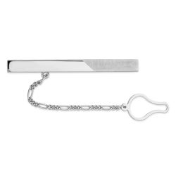 Solea Sterling Silver Rhodium Plated Tie Clip