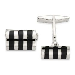 Alouette Sterling Silver Onyx Cufflinks