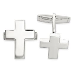 Lumine Sterling Silver Cross Cuff Links