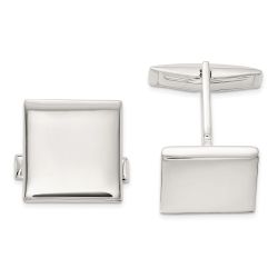 Lyra Sterling Silver Polished Square Cuff Links
