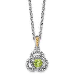 Gentle Mesa Starlit Cascade Shey Couture Sterling Silver Rhodium-plated with 14k Accent Peridot 18 inch Necklace
