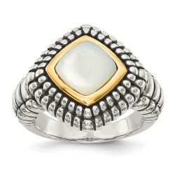 Camellia Gilt Pearl Ring