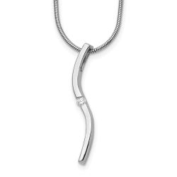 Crystal Dahlia Sunlit Sun White Ice Sterling Silver Rhodium-plated 18 Inch Diamond Necklace with 2 Inch Extender