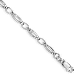 Oberon White Ice Sterling Silver Rhodium-plated 7 Inch Diamond Bracelet with 1 Inch Extender