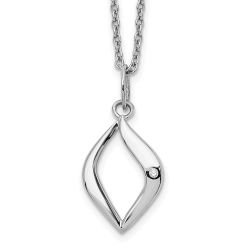 Twilight Garden White Ice Sterling Silver Rhodium-plated 18 Inch Diamond Necklace with 2 Inch Extender