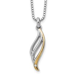 Iridescent Violet Ivory Cedar White Ice Sterling Silver Rhodium-plated Gold-tone 18 Inch Diamond Necklace with 2 Inch Extender