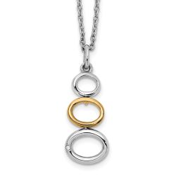 Silken Ash Tranquil Ember White Ice Sterling Silver Rhodium-plated Gold-tone 18 Inch Diamond Necklace with 2 Inch Extender