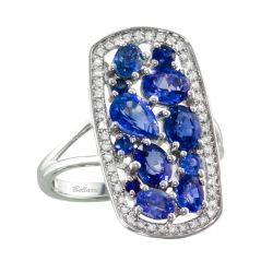 14kt White Gold Bellarri Blue Sapphire Ring
