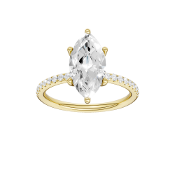 Elara Cyra 14K Yellow Gold Lab Grown Diamond Ring