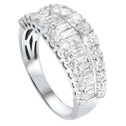14k White Gold Diamond Ring 2 1/4ctw
