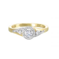 10K Yellow Gold Diamond Promise Ring