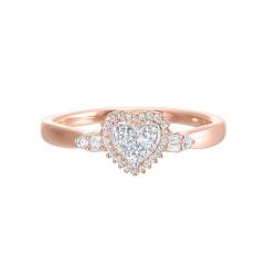 10K Rose Gold Diamond Promise Ring