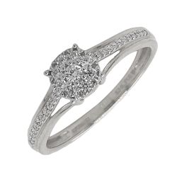VelArXe 14K White Gold Diamond Ring