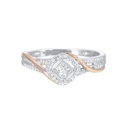RaElVel 14K White Gold Diamond Ring
