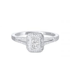 10K White Gold Diamond  Ring