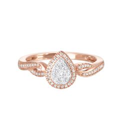 ArAeCa ThVelVer 10K Rose Gold Diamond Ring