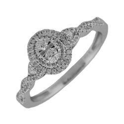 VelCaLo 14K White Gold Diamond Ring