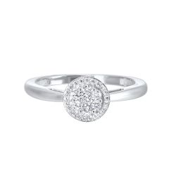 RaXeSol 14K White Gold Diamond Ring