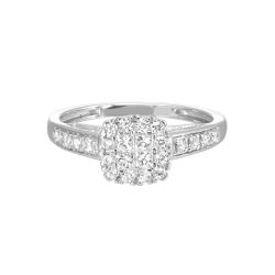 CaZenAe 14K White Gold Diamond Ring