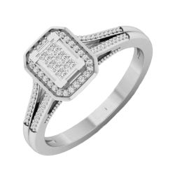 XeThXe 14K White Gold Diamond Ring