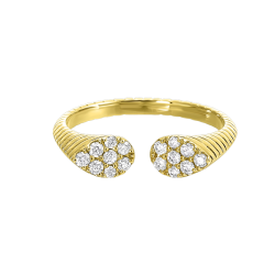 14k Yellow Gold Open Diamond Ring
