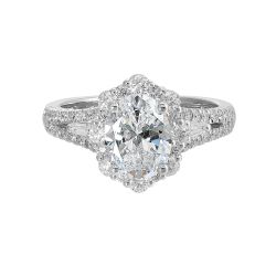 Blooming Elegance Halo Semi-Mount Ring .72CTW