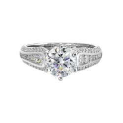 Majestic Radiance Solitaire Semi-Mount Ring .58CTW