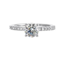 Timeless Pave Solitaire Semi-Mount Ring .28CTW