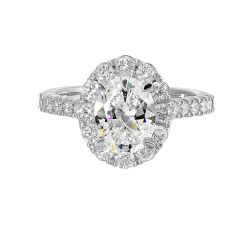 Timeless Petal Halo Semi-Mount Ring .92CTW