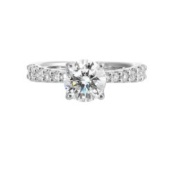 Feminine Grace Solitaire Semi-Mount Ring .42CTW