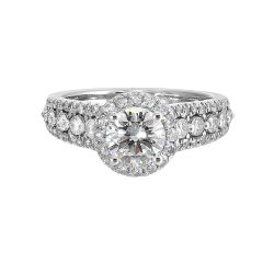 Luminous Splendor Halo Semi-Mount Ring .75CTW