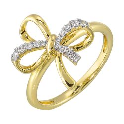 Delilah 14K Yellow Gold Diamond 1/10 CTW Ring