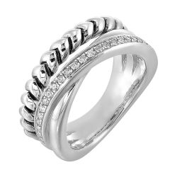Virella Sterling Silver Diamond 1/5 CTW Ring