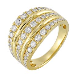 Luminara 14K Yellow Gold Diamond Band Ring