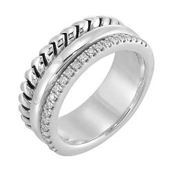 Serenith Sterling Silver Diamond 1/5 CTW Ring