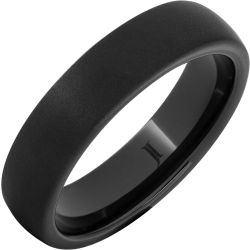 Black Diamond Ceramic Sandblast Finish Ring