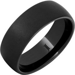 Black Diamond Ceramic Ring with Sandblast Finish