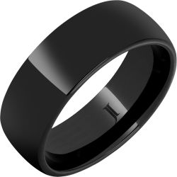 Black Diamond Ceramic Domed Ring