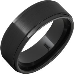 Satin Rogue - Black Diamond Ceramic Ring