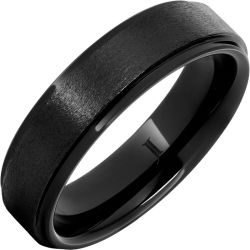 Black Diamond Ceramic Ring With Stone Finish