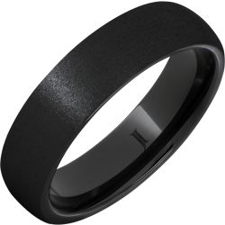Black Diamond Ceramic Ring with Stone Finish