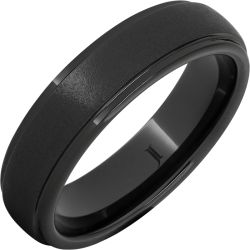 Black Diamond Ceramic Dome Ring With Stone Finish