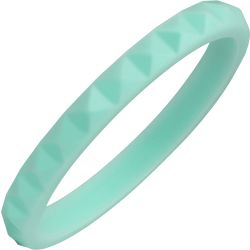 TruBand Silicone Diamond Faceted Turquoise Ring