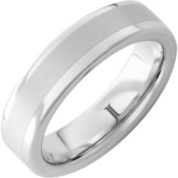 Serinium Ring with Satin Finish Center