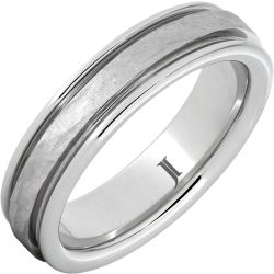 Sernium Grooved Ring with Treebark Finish