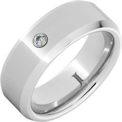 Serinium Bevel Ring with Diamond