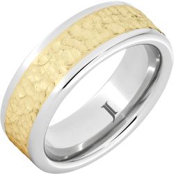 Golden Hammer - Serinium Ring with 14K Gold Inlay