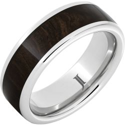 Serinium Men's Ring with African Blackwood Inlay